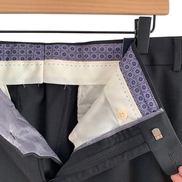 Original Penguin Black Tonal Micro-Check Comfort Stretch Suit - Picture 10 of 12